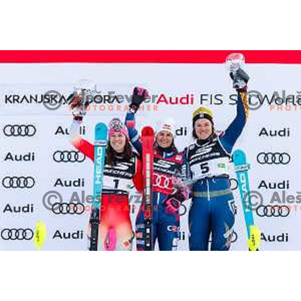Zrinka Ljutic (CRO), winner of Audi FIS Ski World Cup 2024/2025 Slalom Women in Kranjska Gora, Slovenia on January 5, 2025