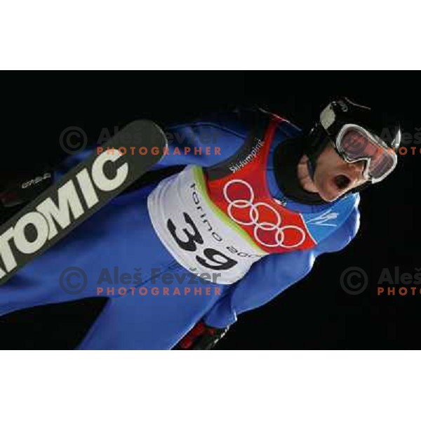 Widhoelzl (GER) at 120 m individual ski jumping event in Pragelato at Torino 2006 Winter Olympic games, Italy on February 18, 2006