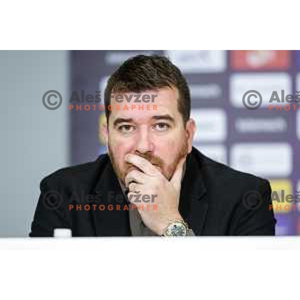 Goran Boromisa during NK Olimpija press conference in Ljubljana, Slovenia on January 10, 2025
