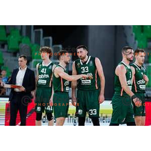 In action during ABA League 2024/2025 regular season basketball match between Cedevita Olimpija and FMP in Arena Stozice, Ljubljana, Slovenia on January 12, 2025