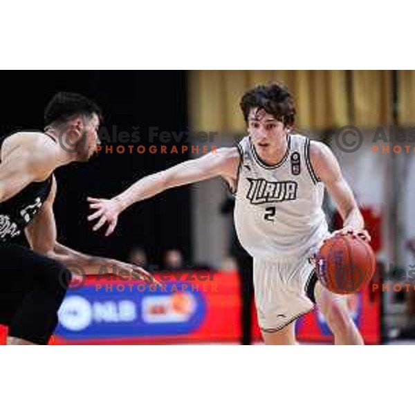 Mark Padjen of Ilirija in action during ABA 2 League Playoff basketball match between Ilirija and Cedevita Junior in Hala Tivoli, Ljubljana, Slovenia on January 14, 2025. Photo: Filip Barbalic