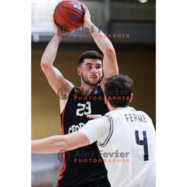 Tomislav Mihael Buljan of Cedevita Junior in action during ABA 2 League Playoff basketball match between Ilirija and Cedevita Junior in Hala Tivoli, Ljubljana, Slovenia on January 14, 2025. Photo: Filip Barbalic