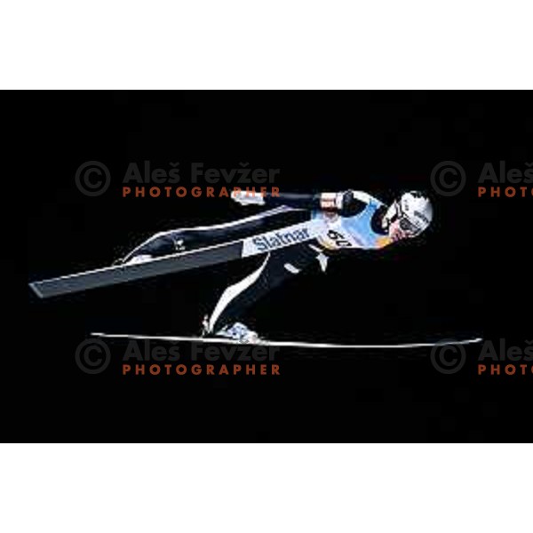 Timi Zajc competes in Ski jumping individual and team National Championship, Planica, Slovenia on January 14, 2025