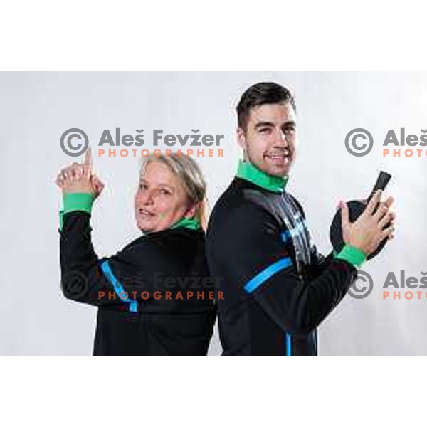 Coach Andreja Ojstersek Urh and Darko Jorgic, Slovenian Olympian in table-tennis, Ljubljana, Slovenia on January 21, 2025