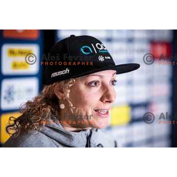 Ilka Stuhec press conference in Hotel Arena, Maribor, Slovenia on January 28, 2025. Photo: Jure Banfi