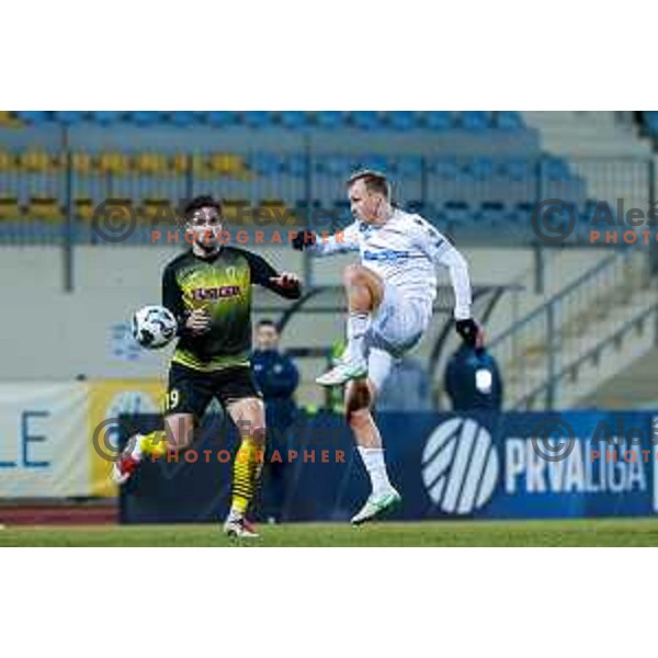 Nik Omladic in action during Prva liga Telemach 2024/2025 football match between Radomlje and Koper in Dozmale, Slovenia on February 2, 2024