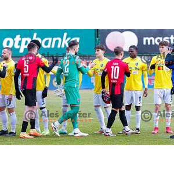 in action during Prva Liga Telemach 2024/25 football match between Bravo Kostel and Primorje in Ljubljana, Slovenia on February 7, 2025