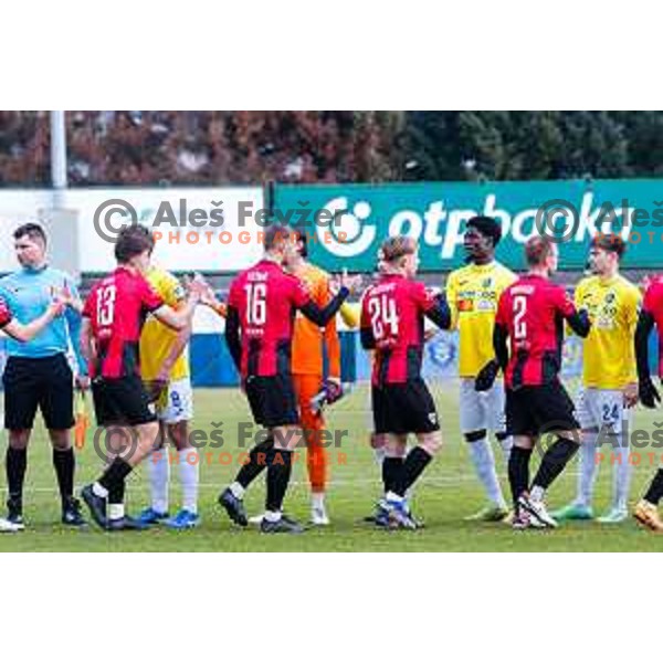 in action during Prva Liga Telemach 2024/25 football match between Bravo Kostel and Primorje in Ljubljana, Slovenia on February 7, 2025