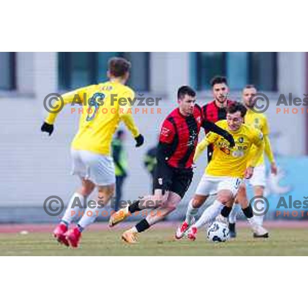 Elias Telles in action during Prva Liga Telemach 2024/25 football match between Bravo Kostel and Primorje in Ljubljana, Slovenia on February 7, 2025