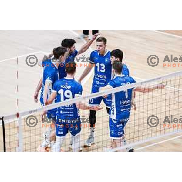 In action during Sportklub Volleyball League match between ACH Volley and I-Vent Maribor in Ljubljana, Slovenia on February 7, 2025