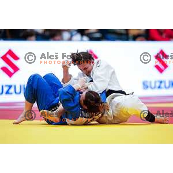 Kaja Kajzer of Slovenia competes in Women’s -63 kg category during Ljubljana European Open 2025 Judo Tournament in Ljubljana, Slovenia on February 8, 2025