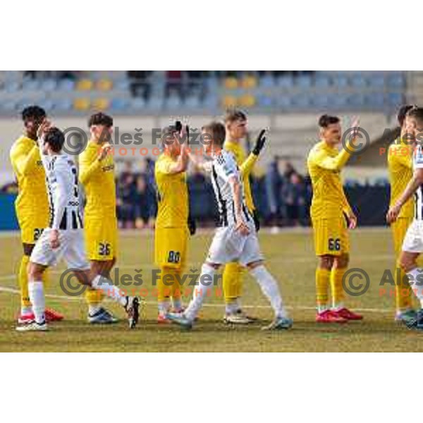 in action during Prva liga Telemach 2024/2025 football match between Domzale and Mura in Domzale on February 8, 2025