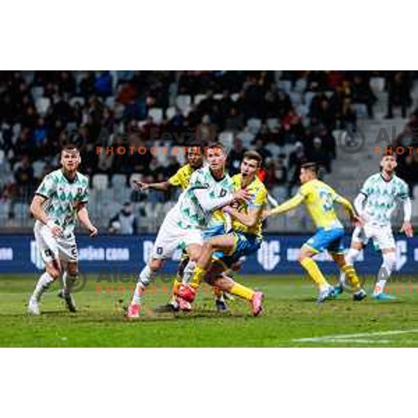 Raul Florucz in action during Prva liga Telemach 2024/2025 football match between Koper and Olimpija at Bonifika Stadium in Koper on February 8, 2025