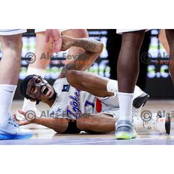 Bryce Jones of Igokea m:tel in action during ABA League 2024/2025 basketball match between Cedevita Olimpija and Igokea m:tel in Hala Tivoli, Ljubljana, Slovenia on February 8, 2025. Photo: Filip Barbalic