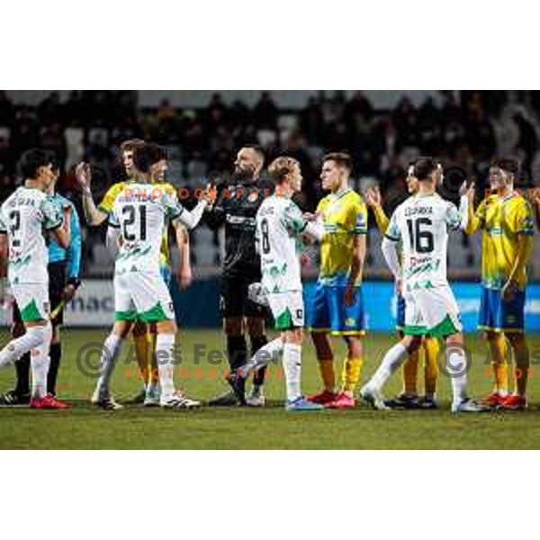 in action during Prva liga Telemach 2024/2025 football match between Koper and Olimpija at Bonifika Stadium in Koper on February 8, 2025