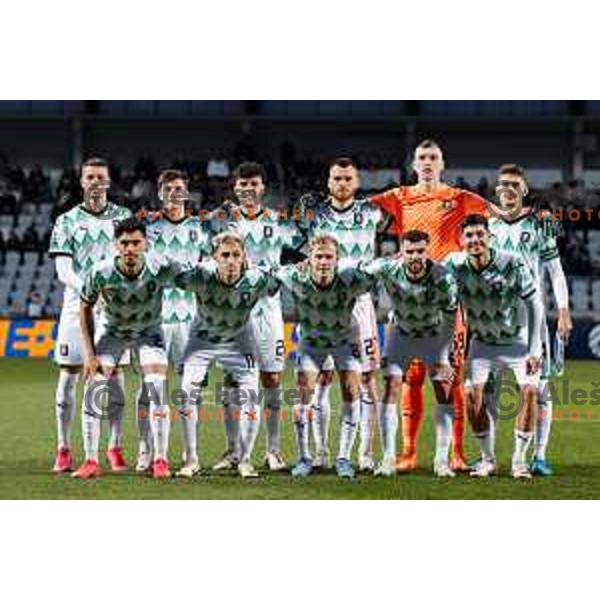 in action during Prva liga Telemach 2024/2025 football match between Koper and Olimpija at Bonifika Stadium in Koper on February 8, 2025