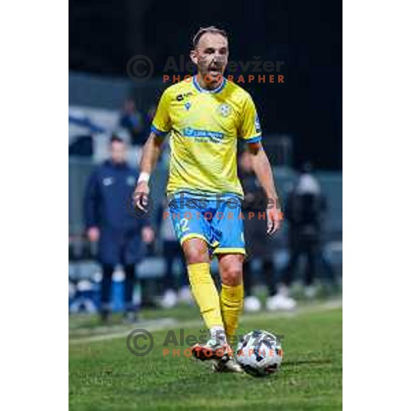 Denis Popovic in action during Prva liga Telemach 2024/2025 football match between Koper and Olimpija at Bonifika Stadium in Koper on February 8, 2025