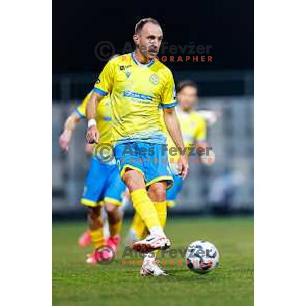 Denis Popovic in action during Prva liga Telemach 2024/2025 football match between Koper and Olimpija at Bonifika Stadium in Koper on February 8, 2025