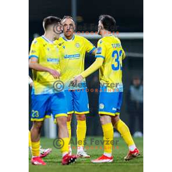 Denis Popovic in action during Prva liga Telemach 2024/2025 football match between Koper and Olimpija at Bonifika Stadium in Koper on February 8, 2025