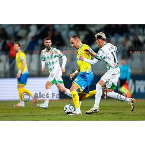 Denis Popovic in action during Prva liga Telemach 2024/2025 football match between Koper and Olimpija at Bonifika Stadium in Koper on February 8, 2025