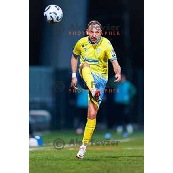 Denis Popovic in action during Prva liga Telemach 2024/2025 football match between Koper and Olimpija at Bonifika Stadium in Koper on February 8, 2025