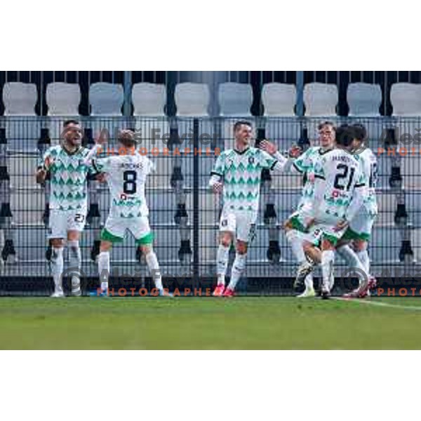 Raul Florucz in action during Prva liga Telemach 2024/2025 football match between Koper and Olimpija at Bonifika Stadium in Koper on February 8, 2025