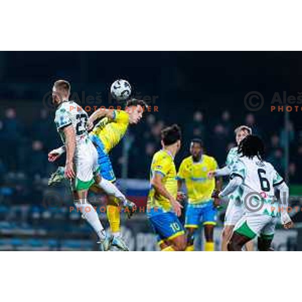 in action during Prva liga Telemach 2024/2025 football match between Koper and Olimpija at Bonifika Stadium in Koper on February 8, 2025