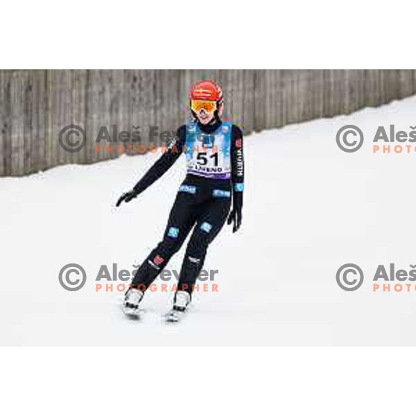 FREITAG Selina of Germany in action during FIS World Cup ski jumping Women’s competition in Ljubno ob Savinji, Slovenia on February 16th, 2025