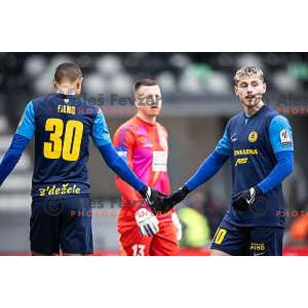 Hanus Sorensen in action during Prva liga Telemach 2024/25 football match between Mura and Celje in Fazanerija, Murska Sobota, Slovenia on February 16, 2025. Photo: Jure Banfi