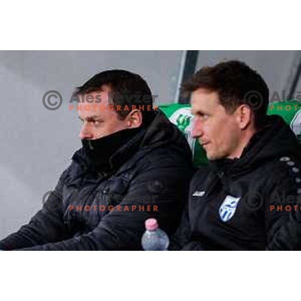 during Prva liga Telemach 2024/2025 football match between Olimpija and Nafta 1903 in Ljubljana, Slovenia on February 16, 2025