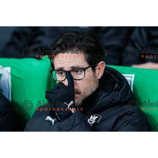 during Prva liga Telemach 2024/2025 football match between Olimpija and Nafta 1903 in Ljubljana, Slovenia on February 16, 2025