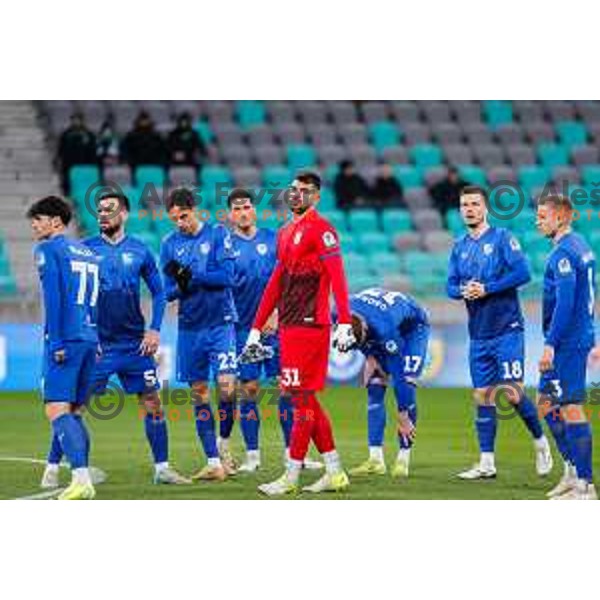 during Prva liga Telemach 2024/2025 football match between Olimpija and Nafta 1903 in Ljubljana, Slovenia on February 16, 2025