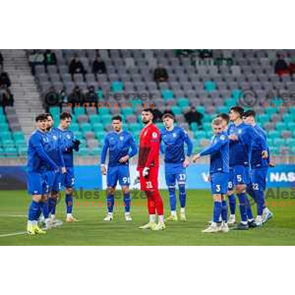 during Prva liga Telemach 2024/2025 football match between Olimpija and Nafta 1903 in Ljubljana, Slovenia on February 16, 2025