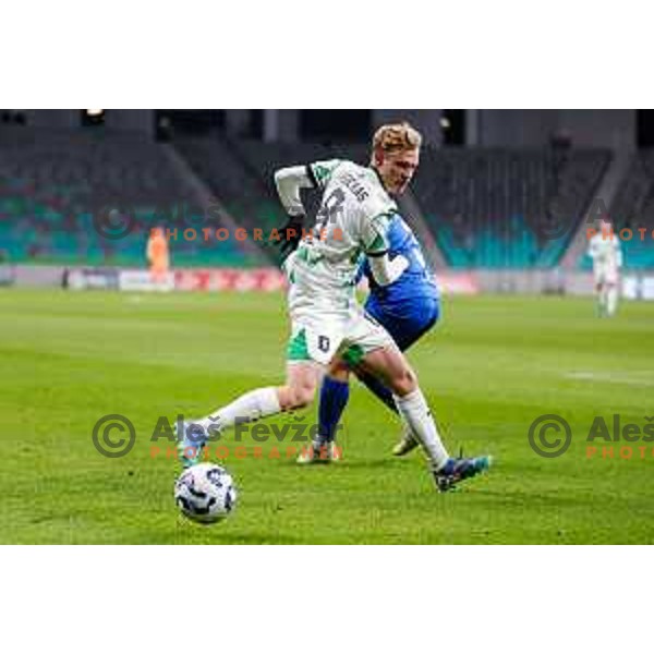 during Prva liga Telemach 2024/2025 football match between Olimpija and Nafta 1903 in Ljubljana, Slovenia on February 16, 2025