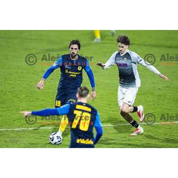 in action during Prva liga Telemach football match between Celje and Kalcer Radomlje in Stadion z’dezele, Celje, Slovenia on February 23, 2025. Photo: Jure Banfi