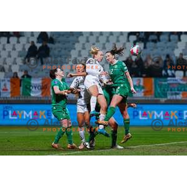 Lana Golob in action during UEFA Women\'s Nations League football match between Slovenia and Republic of Ireland at Bonifika Stadium in Koper, Slovenia on February 25, 2025