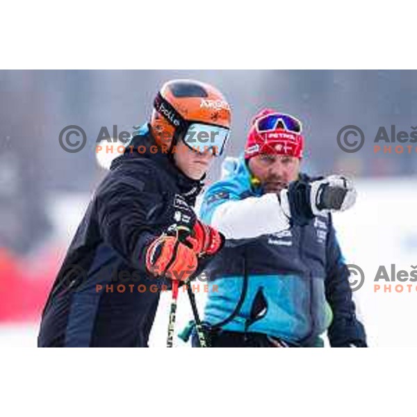 Course inspection before AUDI FIS World Cup Giant Slalom in Kranjska Gora, Slovenia on March 1, 2025