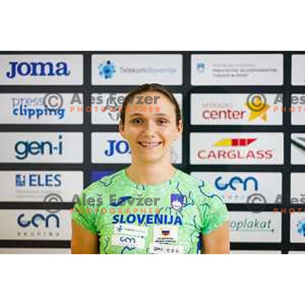 Nika Glojnaric at press conference oof Slovenian Track & Filed team before departure to European Indoor Championships in Ljubljana, Slovenia on March 3, 2025