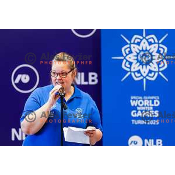 Slovenia Special Olympics team official presentation in Ljubljana before departure to Special Olympics World Winter Games in Turin (Italy) on March 5, 2025