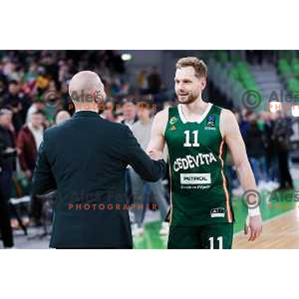 in action during eight-final of BKT EuroCup 2024/2025 basketball match between Cedevita Olimpija Ljubljana (SLO) and Besiktas Istanbul (TUR) in SRC Stozice, Ljubljana, Slovenia on March 5, 2025. Photo: Filip Barbalic