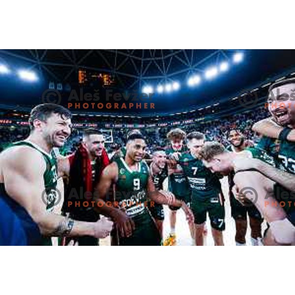 in action during eight-final of BKT EuroCup 2024/2025 basketball match between Cedevita Olimpija Ljubljana (SLO) and Besiktas Istanbul (TUR) in SRC Stozice, Ljubljana, Slovenia on March 5, 2025