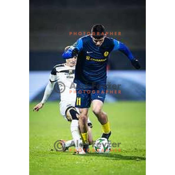 in action during football match between NK Celje (SLO) and FC Lugano (SUI) in Knockout Phase of UEFA Conference League 2024/25 in Stadion z’dezele, Celje, Slovenia on March 6, 2025. Photo: Jure Banfi