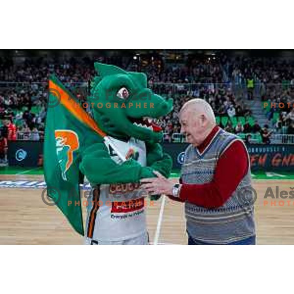 in action during regular season basketball match of AdmiralBet ABA League 2024/2025 between Cedevita Olimpija Ljubljana (SLO) and Crvena Zvezda MeridianBet (SRB) in SRC Stozice, Ljubljana, Slovenia on March 9, 2025