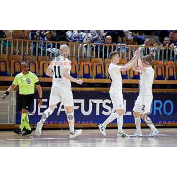 Matej Fidersek of Slovenia during UEFA Futsal Euro Qualifiers match between Slovenia and Montenegro in Tivoli Hall, Ljubljana, Slovenia on March 11, 2025
