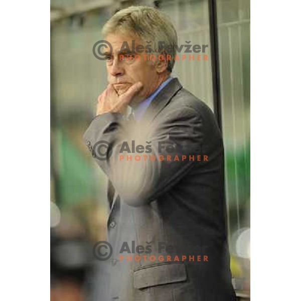 Ted Sator at ice hockey match in the EBEL League , Tilia Olimpija - Alba , 26.09.2008 Hala Tivoli, Ljubljana 