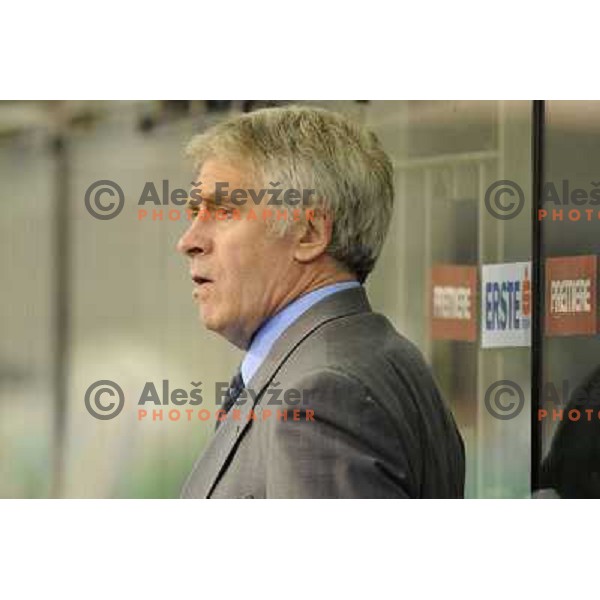 Ted Sator at ice hockey match in the EBEL League , Tilia Olimpija - Alba , 26.09.2008 Hala Tivoli, Ljubljana 