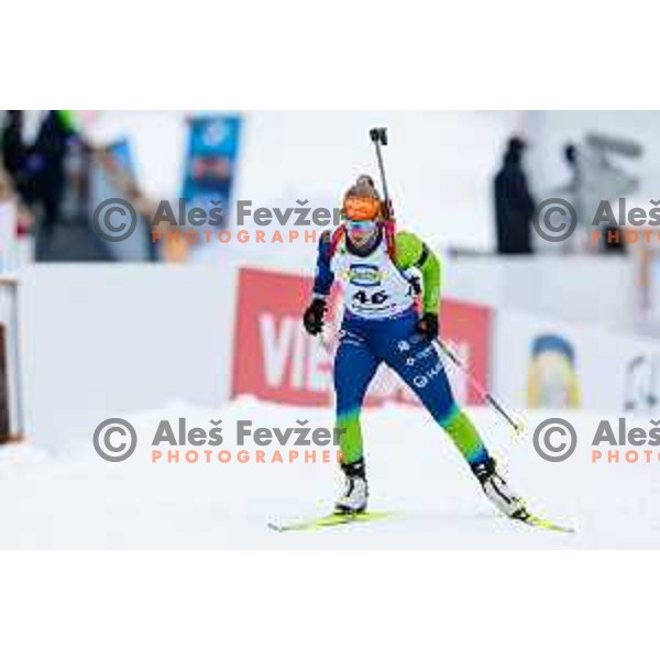 Polona Klemencic (SLO) competes at IBU World Cup Biathlon Women 12.5 km short Individual at Pokljuka Sports Centre, Slovenia on March 13, 2025