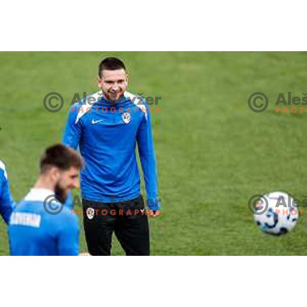 Of Slovenia National Football team during practice session before upcoming match against Slovakia in NNC Brdo pri Kranju, Slovenia on March 22, 2025