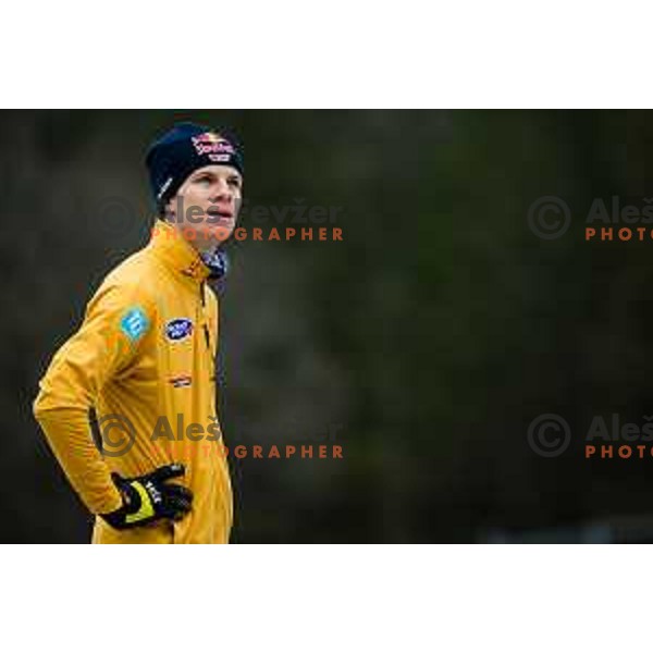 Andreas Wellinger of Germany during qualifying day of ski flying competition in Planica, on March 27st, 2025 in Planica, Slovenia.