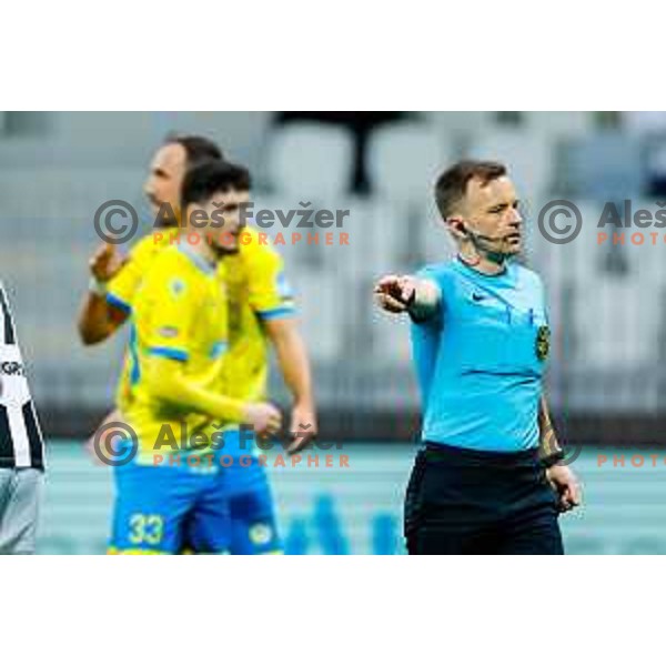 in action during Prva liga Telemach 2024/2025 football match between Koper and Mura at Bonifika Stadium in Koper on March 29, 2025